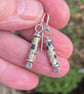 Scrolls Dalmatian jasper silver earrings - Image 2