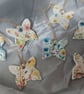 Handmade Clay Butterfly Gift Tags Set of 7