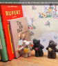 Tiny bear, miniature felt teddy  - Image 5