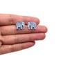 Small Elephant Stud Earrings - Handmade - Image 1