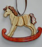 Wooden Rocking Horse Christmas Tree Decoration - Image 2