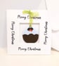 Merry Christmas Card with Detachable Christmas Pudding Decoration - Image 2