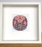 Small Square framed print 'Poppy' floral wall art