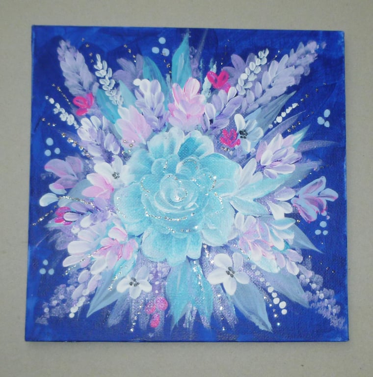 original floral art acrylic painting flowers ( ref FA 413 C1 )