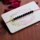 Red protection bracelet with black Tourmaline 