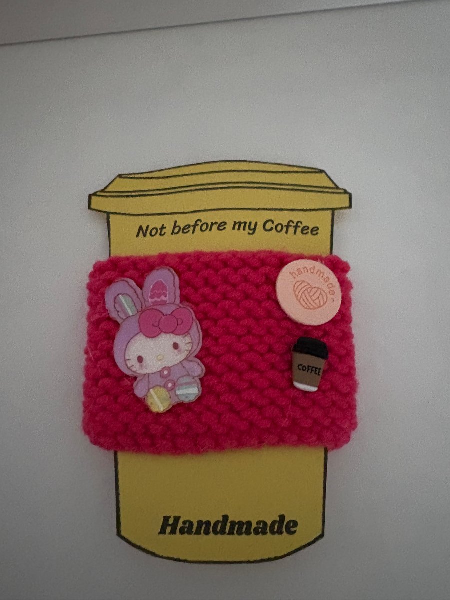 Miffy knitted cup cosy. 