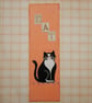Bookmark black and white cat applique - Image 2
