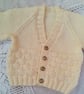 Basket Weave Pattern Raglan Cardigan, Baby Shower Gift, Gift Ideas for Babies - Image 1
