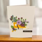 Floral High Top “Just to Say” Handmade Card