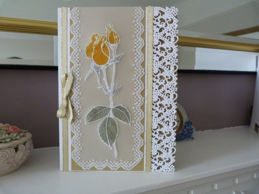 Spoecial Parchment Golden Wedding Anniversary Card
