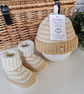 Designer Baby Merino Wool Booties & Hat Gift Set 0-3 months size - Image 4