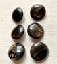 Six 2cm Dark brown buttons with shank  - Image 1