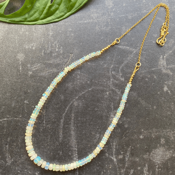 Ethiopian Opal & Gold Vermeil Necklace