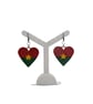 Burkina faso flag earrings, love Burkina faso  loveheart jewellery,african queen - Image 4