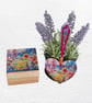 Flowers: Decorated Wooden Ring Trinket Box 7cm & Hanging Heart - Image 6
