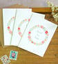Set of 3 Meadow Circle Mini Notecards - Just To Say