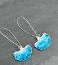 Gingko Leaf Earrings, enamel earrings, Gingko earrings, gift for her, enamel,  - Image 2
