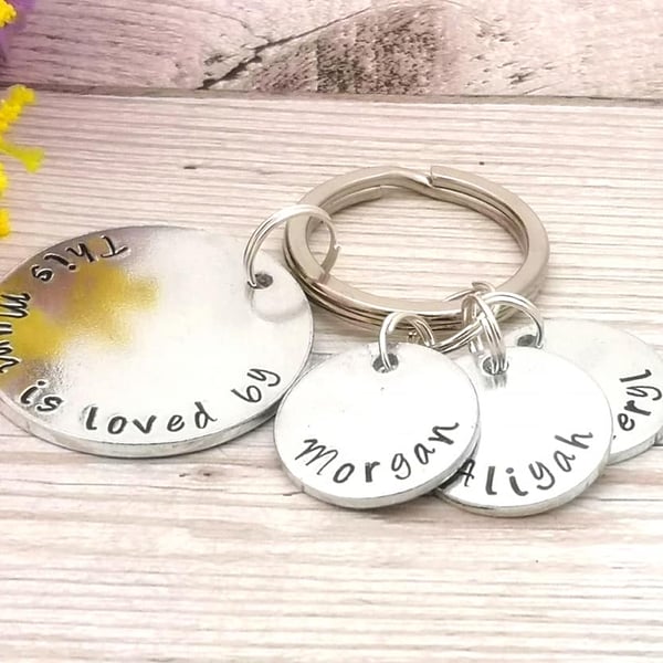Personalised Mum Keyring - Custom Mummy Gift - This Mum Belongs To