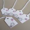 grey bird decorative gift tags