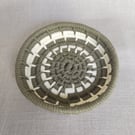 Olive Green Trinket Bowl Cotton Macrame Coiled Basket 15.5cm
