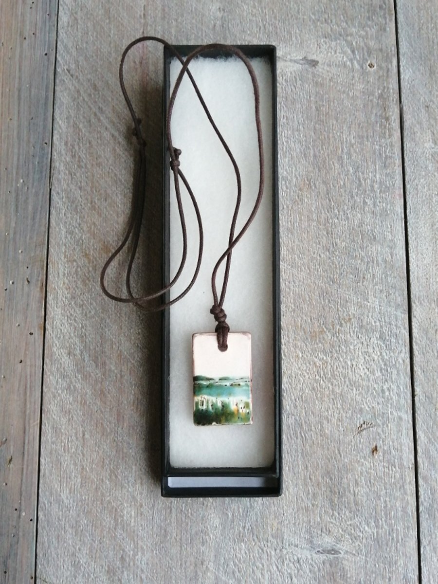 Landscape Ceramic Necklace