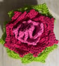 Handmade Crochet Flower Coasters Set of 6 with Basket - Image 6