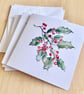 Watercolour Winter Botanicals Christmas Cards with envelopes - Quantity options - Image 2