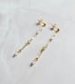 Cubic Zirconia Chain Earrings 14kt Gold FIlled - Image 6