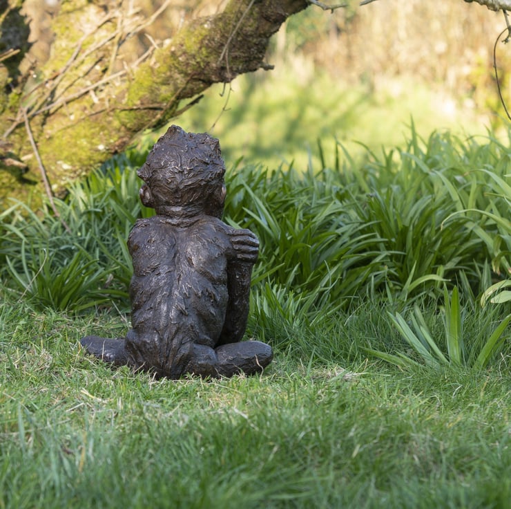 Baby Orangutan Animal Statue Large Bronze Resin... - Folksy