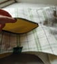 Crossbody pyramid shoulder bag in green and mauve checks - Image 5