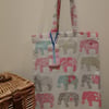 Elephant pattern Small Shopper