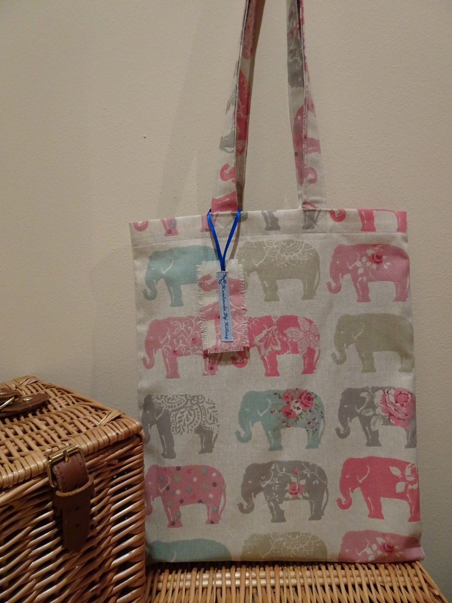 Elephant pattern Small Shopper