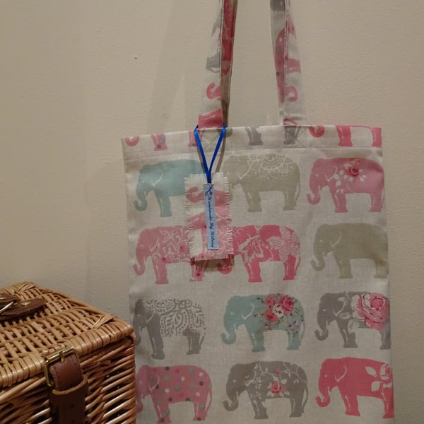 Elephant pattern Small Shopper