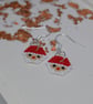 Mini Santa Beadwork Earrings - Skin Tone No. 2 - Image 2