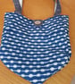 Indian block print shoulder bag: indigo stripes  - Image 6