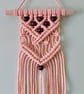 Peach Macrame Wall Hanging - Small Boho Wall Decor - Handmade Cotton Wall Art. - Image 2