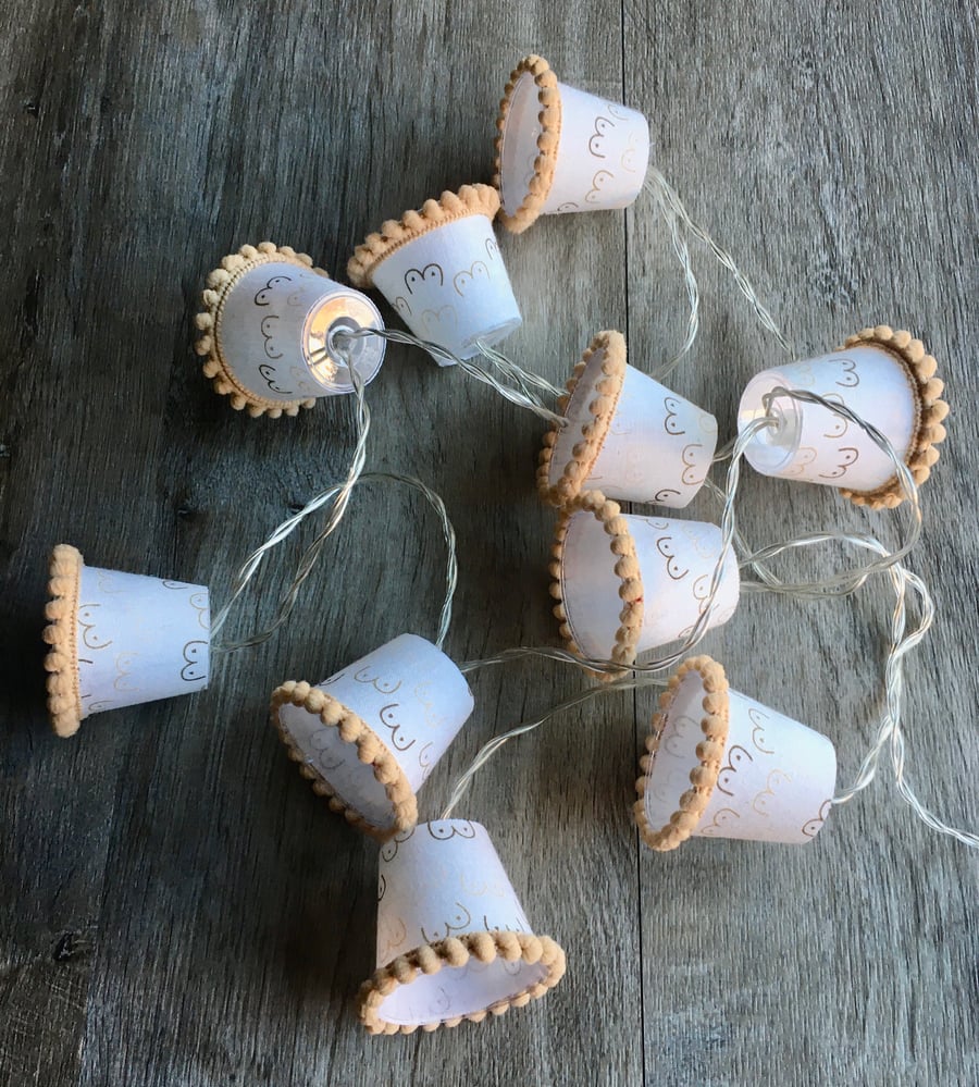 Lampshade Fairy Lights - Boobies
