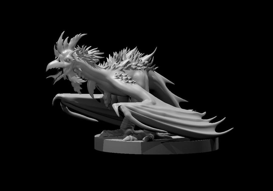 Cockatrice - 3D Printed Resin DnD Pathfinder Figure Mini Miniature