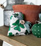 SALE 2026 - PAIR of LUCKY SHAMROCK FABRIC HEARTS - with lavender or padded - Image 9