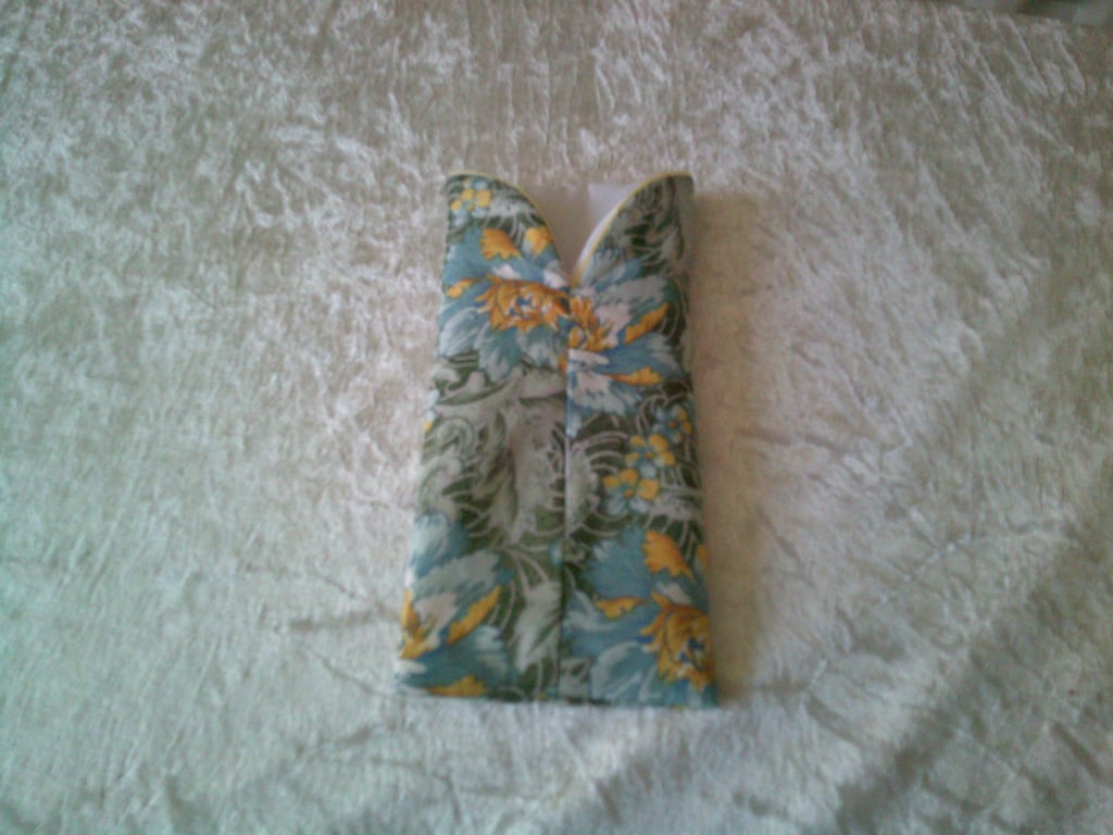 Grey, Blue and Yellow Flowers Glasses Case