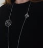 Unique Two-Piece Necklace - Handmade Asymmetrical Sterling Silver Wire Necklace - Image 2