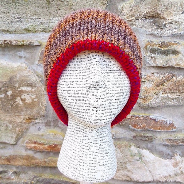 Reversible Hat. Woollen Hat. Winter Hat. Knitted Hat