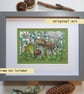 A little group of mushrooms, original artwork, fungi wall art