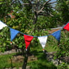 Bunting - hand knitted and beaded bunting