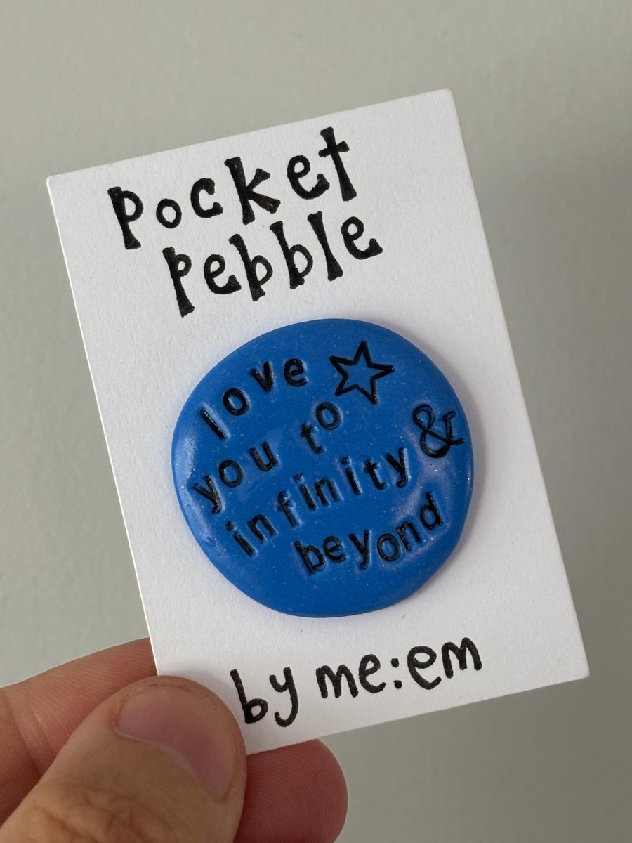 Love You To Infinity & Beyond Pocket Pebble 