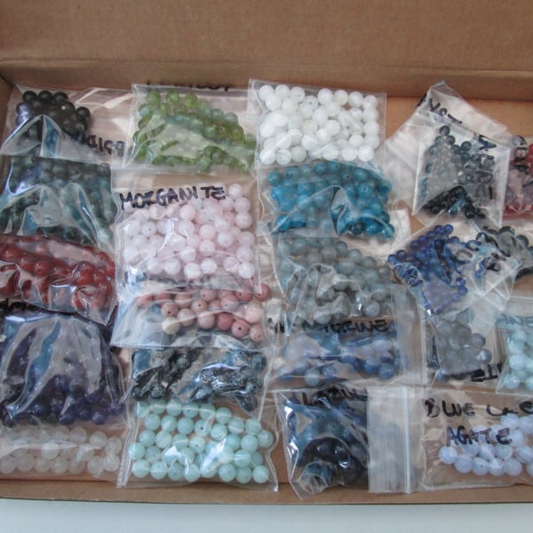 Reserved for Max - gemstone destash beads