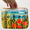 Saltburn poppies makeup, Jewellery, toiletries bag, pencil case or kindle pouch.