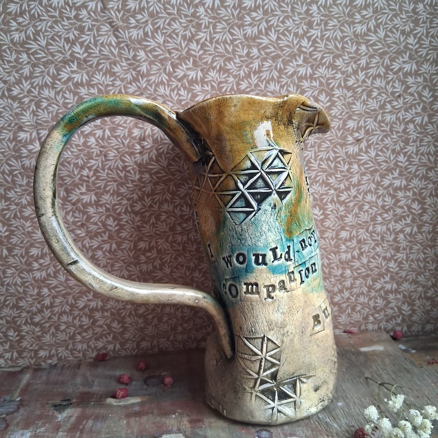 Coffee mug Shakespeare design Ceramic handmade