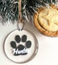 Fused Glass Personalised Dog Cat Bauble Hanging Decoration - Image 2