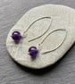 Amethyst & Sterling Silver Long Drop Earrings